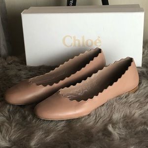 NIB Chloe Lauren Ballerina Flats Pastel Brown